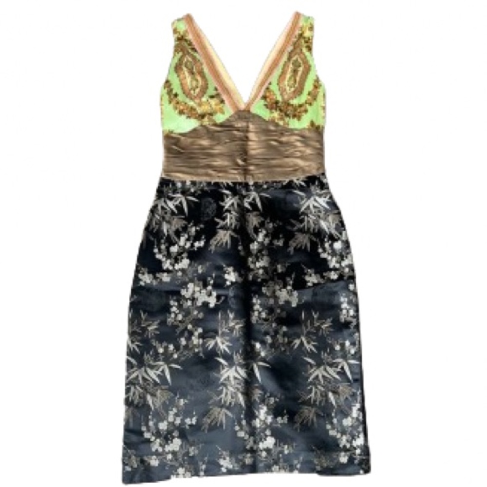 Phoebe Couture Floral Sleeveless Silk Dress